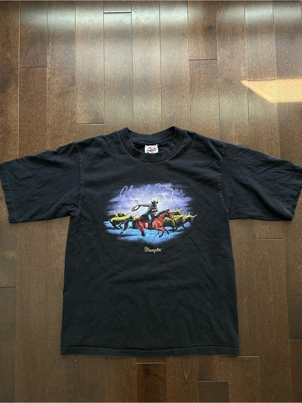 Wrangler Ghost Rider RARE Vintage 90’s Western Horse Graphic Tee